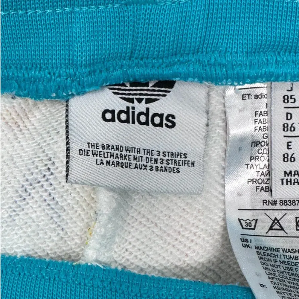 Adidas Hoodie Set Hi Res Aqua with joggers size 12-18 months - Picture 9 of 11